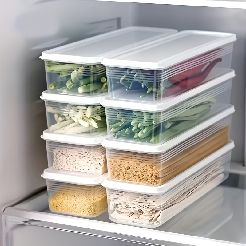 [Food Storage Containers] 6pcs Set of Transparent Food Storage Containers With Lids. Kitchen Accessorise. Made of Food-Grade PP Material. Suitable for Organizing and Storing Noodles, Cilantro, Onions, Pasta, and Most Foods in the Kitchen or Refrigerator