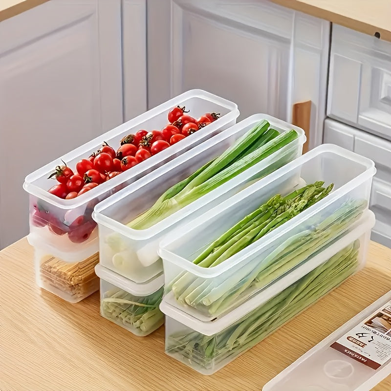 [Food Storage Containers] 6pcs Set of Transparent Food Storage Containers With Lids. Kitchen Accessorise. Made of Food-Grade PP Material. Suitable for Organizing and Storing Noodles, Cilantro, Onions, Pasta, and Most Foods in the Kitchen or Refrigerator