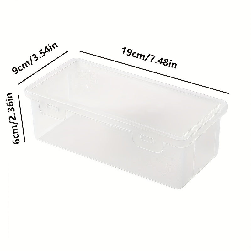 8-Pack (4 Containers + 4 Lids) - Large Clear Storage Boxes with Lids - Heavy-Duty Organizer Bins, Suitable for Office and Gift Wrapping, Stackable Containers, Lightweight and Portable, with Snap-On Lid Design, for Home and Workspace Organization